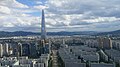 2016年9月的乐天世界塔（从直升飞机的角度看）