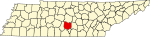 標示出贝德福县位置的地圖