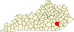 State map highlighting 克萊 County