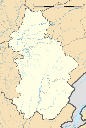 米耶日在汝拉省的位置