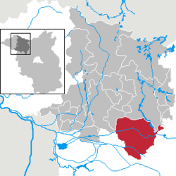 费尔贝林在东普里格尼茨-鲁平县的位置