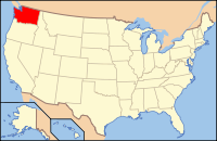 美國華盛頓州地圖