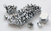 铬金属晶体、 一立方厘米大的正方体铬块