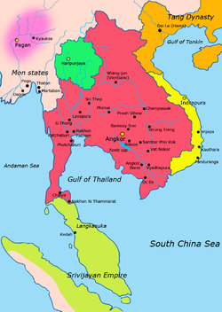 900年，東南亞   吳哥王朝   唐朝（安南都護府）   占婆   三佛齊   哈利奔猜