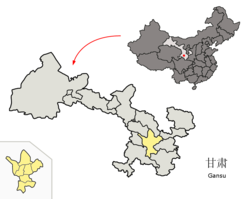 定西市在甘肅省的地理位置