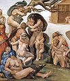 洪水灭世（The Flood），1508年—1512年，梵蒂冈西斯汀小堂天顶画