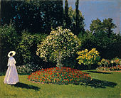 印象派：克洛德·莫奈《花園中的女子》（1867年）