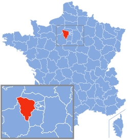 伊夫林省在法国的位置