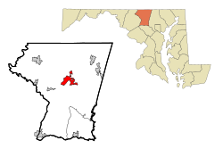 威斯敏斯特在馬里蘭州中的位置