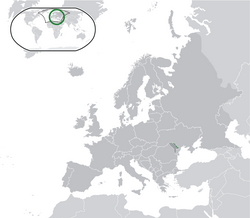 德涅斯特河沿岸的位置（绿色） 欧洲（深灰色）  —  [圖例放大]