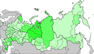 阿塞拜疆人在俄羅斯的分布, 2010年