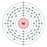 鎢的电子層（2, 8, 18, 32, 12, 2）