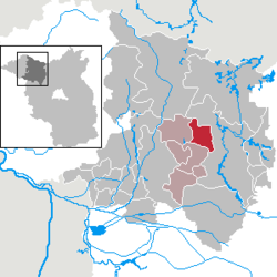 施托尔贝克-弗兰肯多夫在东普里格尼茨-鲁平县的位置