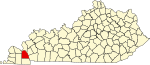 State map highlighting 馬歇爾 County