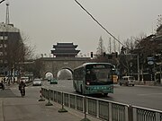 重组前南京公交的浅绿色涂装 （10路于兴中门，型号为建康NJC6104HD3）