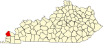 State map highlighting 巴拉德 County