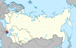 阿塞拜疆在蘇聯的位置