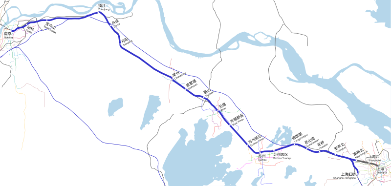 沪宁城际铁路线路地图