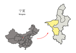 中卫市在宁夏回族自治区的地理位置