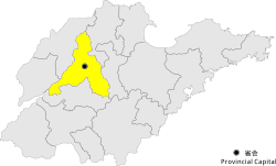 濟南市在山東省的地理位置