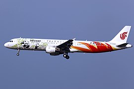 秀美四川彩繪的國航空中客車A321