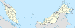 亚罗牙也县在马来西亚县份的位置