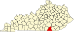 State map highlighting 麥克雷里 County