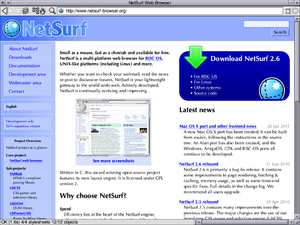 在RISC OS運行的NetSurf