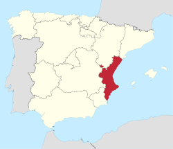 巴伦西亚共同体的位置