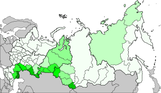 哈薩克人在俄羅斯的分布, 2010年
