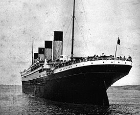 1912年4月11日，離開皇后鎮的鐵達尼號