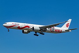 爱CHINA彩绘涂装的波音777-300ER