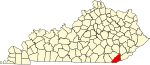 State map highlighting 貝爾 County