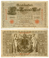 1000馬克 – 紅印章版，1910年4月21日