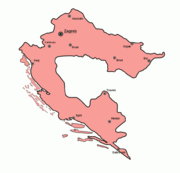 克罗地亚省地图