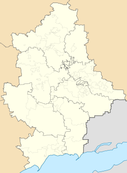 庫拉霍韋在頓涅茨克州的位置
