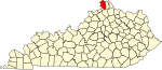 State map highlighting 布恩 County