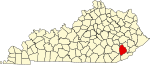 State map highlighting 萊斯利 County