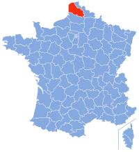 加来海峡省在法国的位置