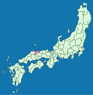 伯耆国在日本的位置