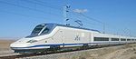西班牙現代電力機車高鐵102型（英語：AVE Class 102）牽引Talgo客車行駛