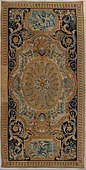 遠近馳名且堅韌的地毯；1668-1685年；打結和切割的羊毛絨，每平方英寸約有90個結；909.3 x 459.7公分；大都會藝術博物館