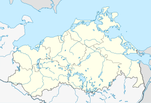 霍恩齐里茨在梅克伦堡-前波美拉尼亚州的位置