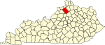 State map highlighting 歐文 County