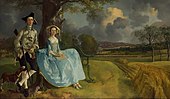 《安德鲁斯夫妇》（Mr and Mrs Andrews）；托马斯·庚斯博罗；大约 1750 年；布面油画；69.8 x 119.4公分；英国国家美术馆