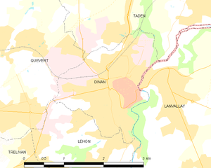 迪南市鎮地圖