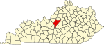 State map highlighting 納爾遜 County