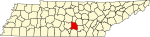標示出科菲县位置的地圖