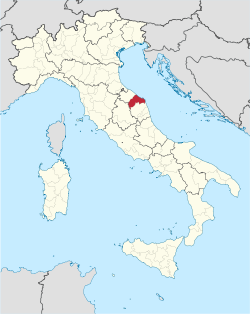 安科納省在意大利的位置