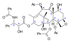 紫杉醇分子 立体中心构型